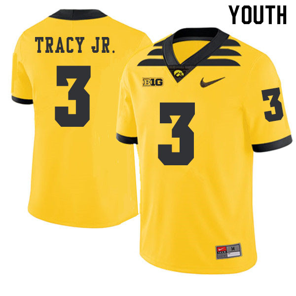 2019 Youth #3 Tyrone Tracy Jr. Iowa Hawkeyes College Football Alternate Jerseys Sale-Gold